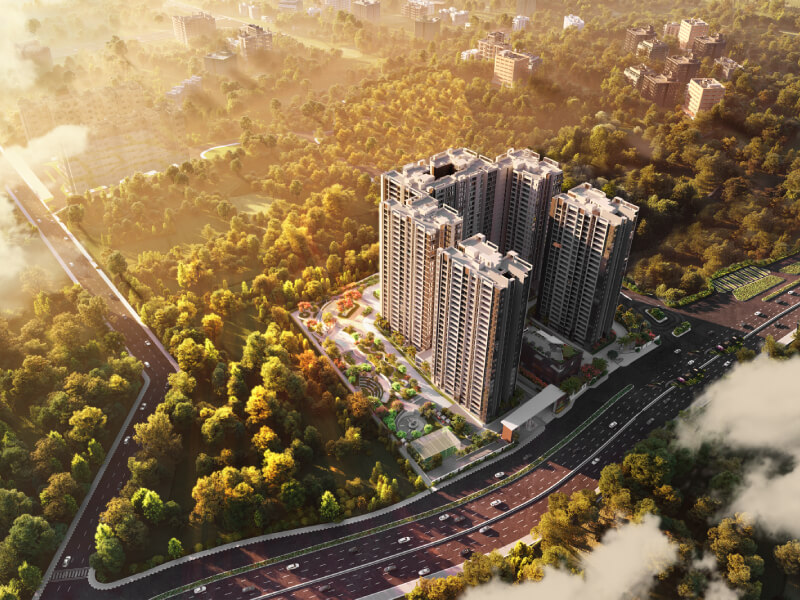 Luxury apartments with lagoon pool and cabana, Sarjapur Road, East Bengaluru
